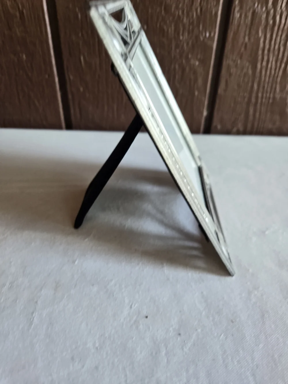 Elegant Geometric Empire Inspired Silver Decorative Picture Frame